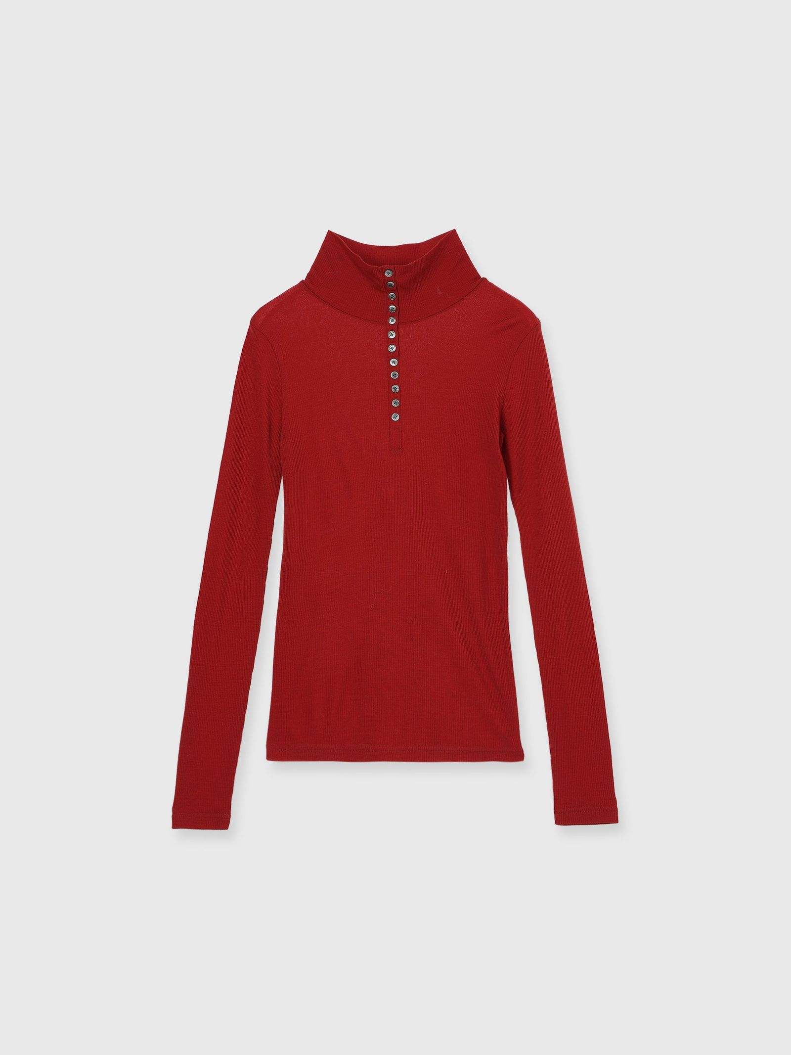HENRY HIGH NECK TOPS / ヘンリーハイネックトップス (Red) / 26SS