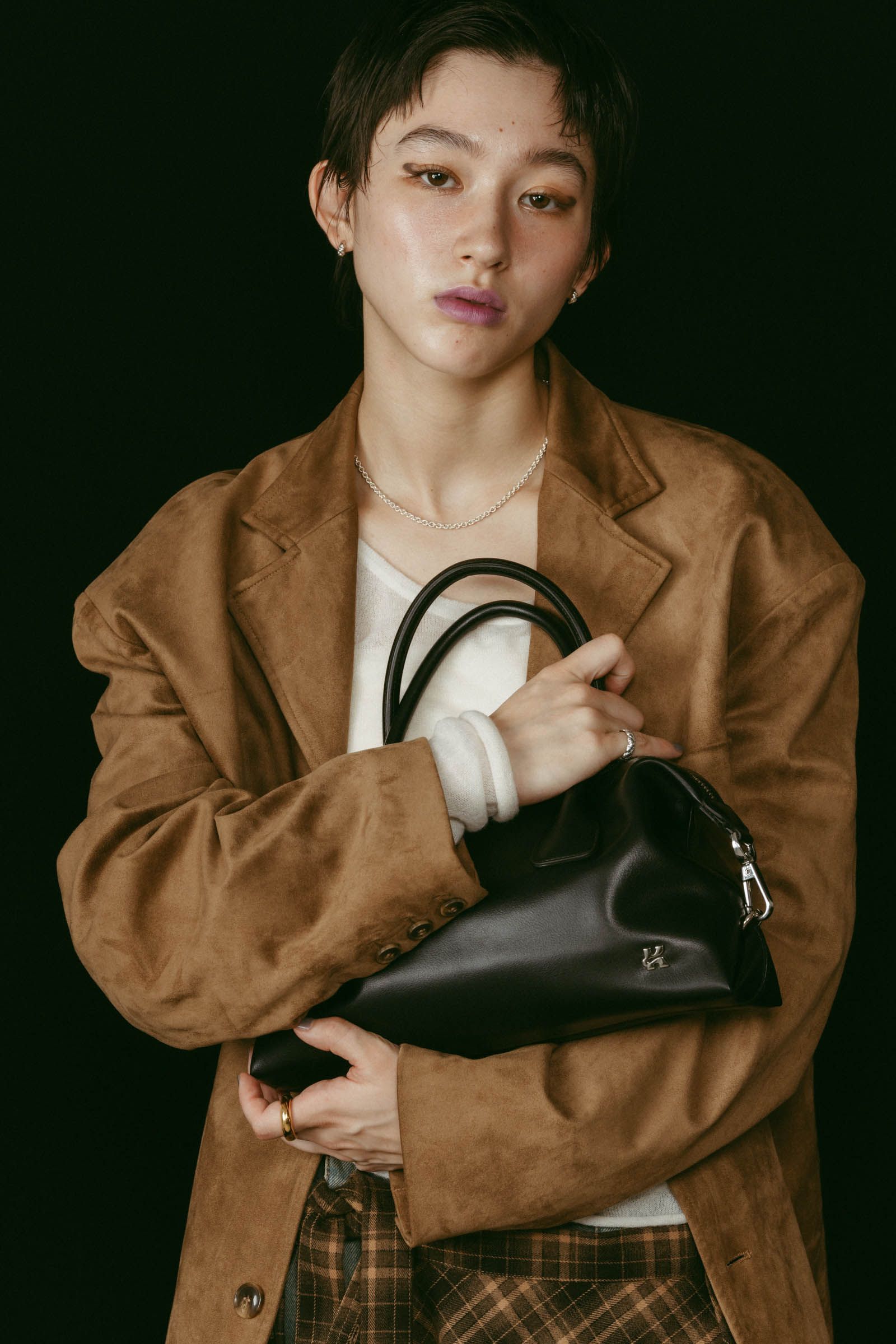 side hook boston bag / サイドフック ボストンバッグ (ブラック) / 25AW
