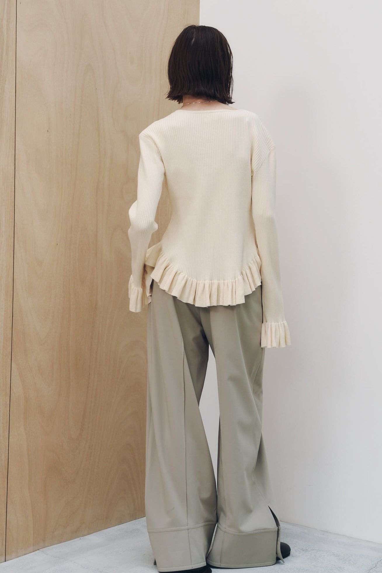 ダブルヘムトラウザー (サンドベージュ) double hem trousers(unisex) (Sand Beige) / 26AW