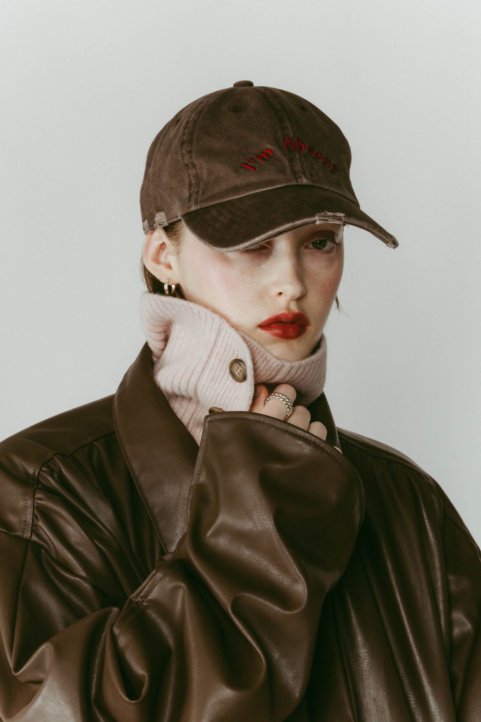 k motif damage cap / Kモチーフ ダメージキャップ (ブラウン) / 25AW