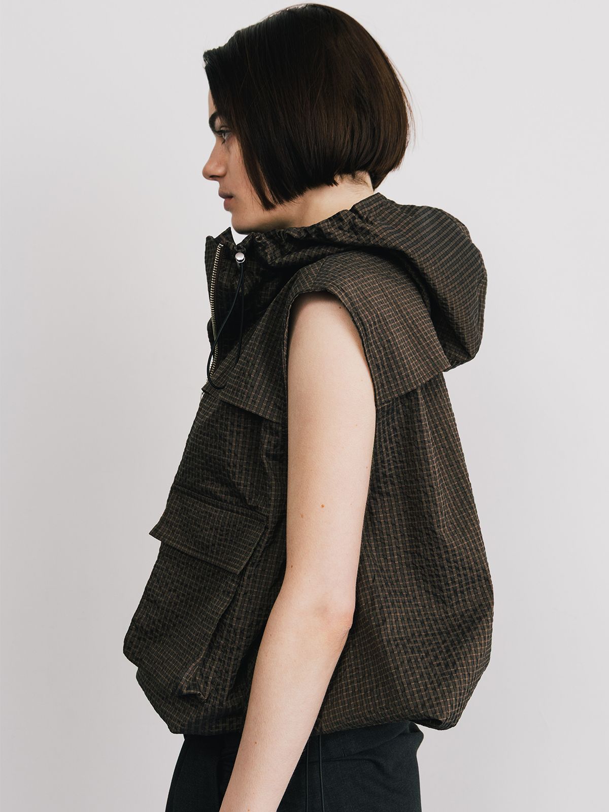 CREDONA ユーティリティジップフィッシャーベスト トップス パーカー CREDONA - 【25SS】UTILITY ZIP FISCHER VEST / ユーティリティ