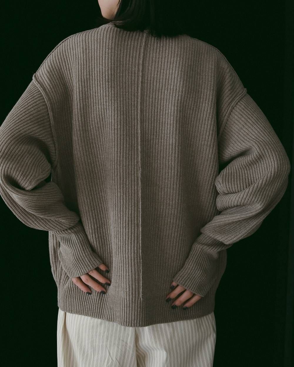 Slit Rib Knit / スリットリブニット (G/beige) / 26SS