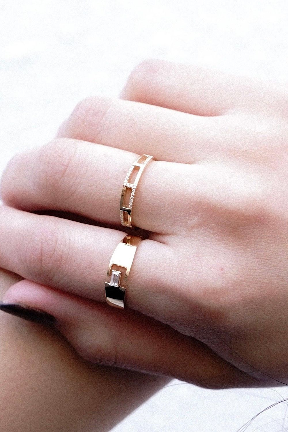 LABYRINTH MOISSANITE RING / ラビリンス モアサナイト リング K9/K18 (イエローゴールド)