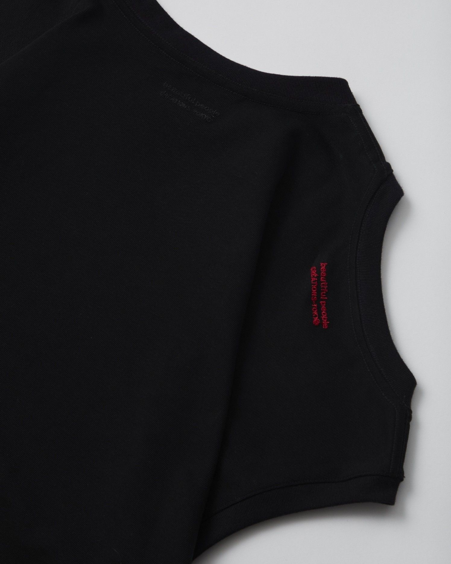 suvin compact jersey two way neck T-shirt / 2ウェイネックTシャツ (ブラック)