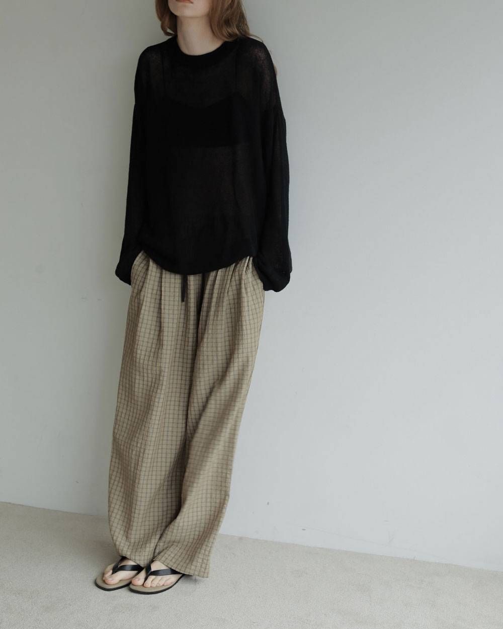 バイカラー トングサンダル (ブラック) Bicolor Tongs Sandals (Black) / 27SS