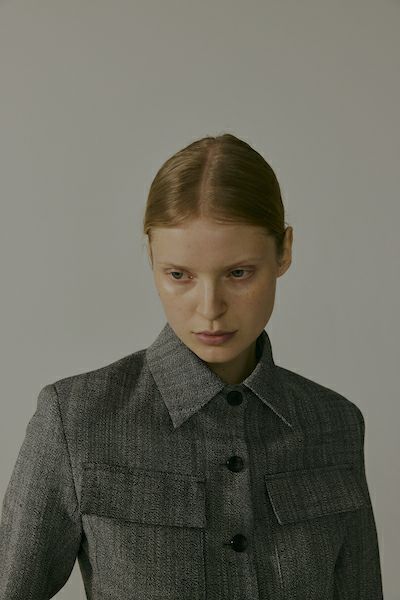 【残り1点】【24AW】WOOL SHIRT JACKET / ウールシャツジャケット (トップグレー)