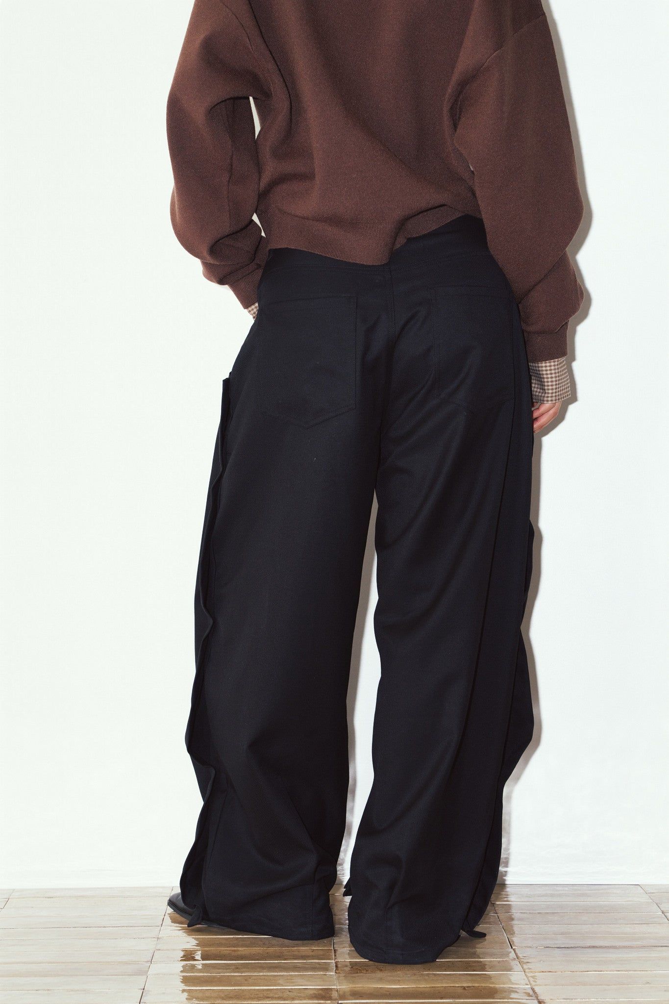 クリング ドレープパンツ (ブラック) cling draped pants(unisex) (Black) / 26AW