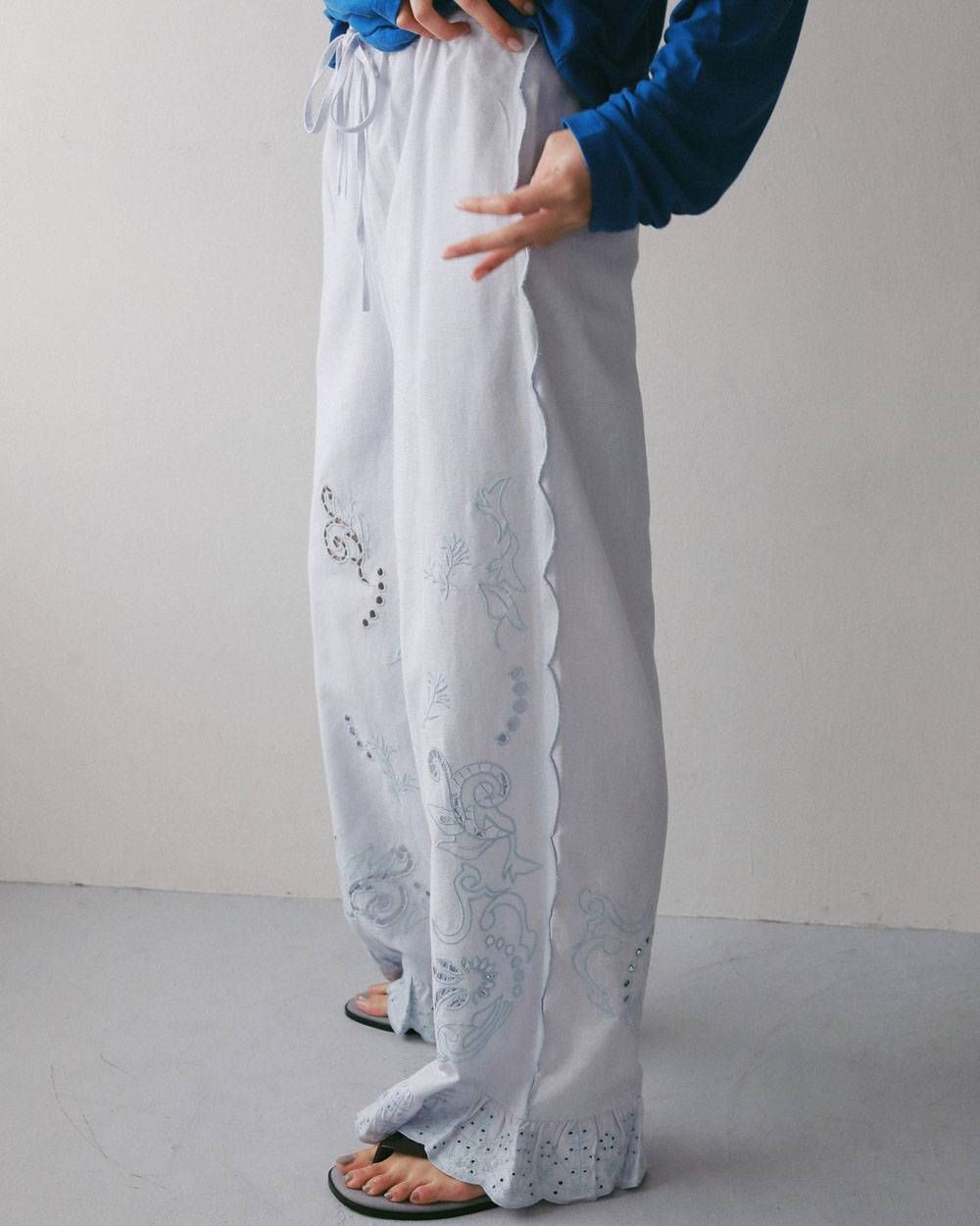 カットワーク レースパンツ (アイスブルー) Cutwork Lace Pants (Iceblue) / 27SS
