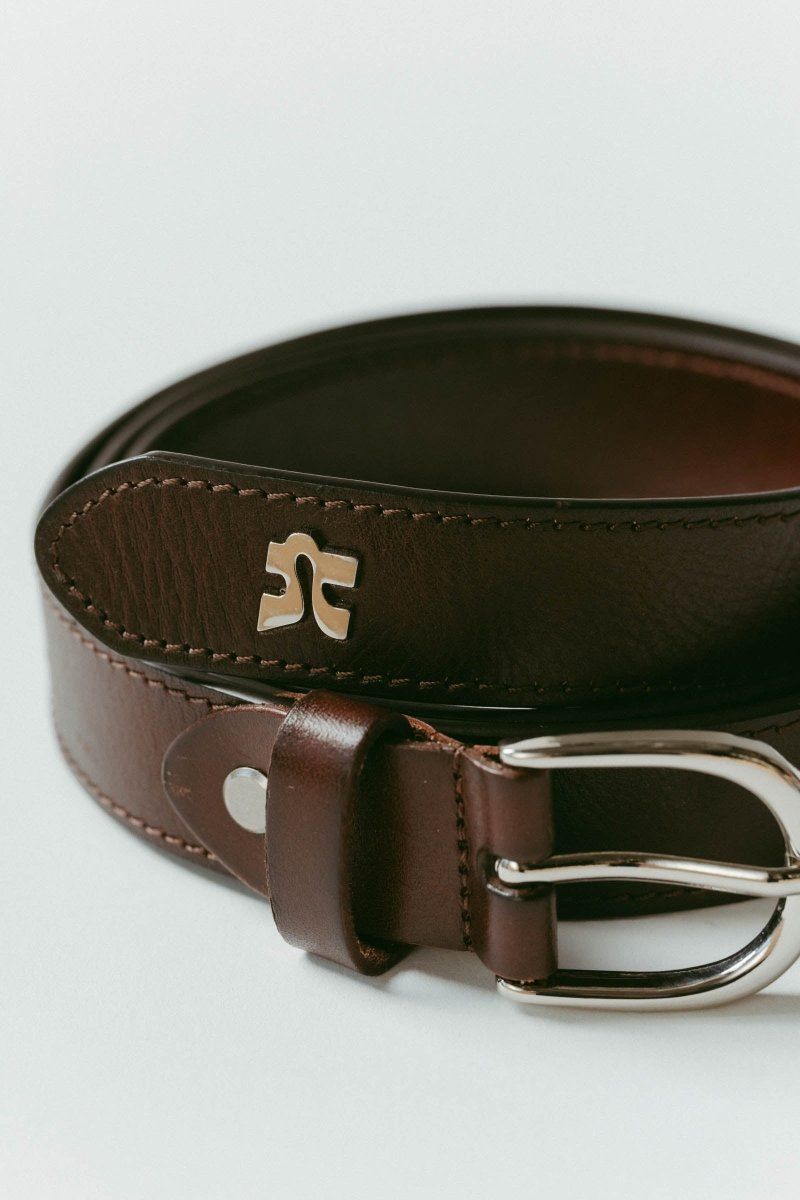 Kmotif leather belt / Kモチーフ レザーベルト (ブラウン) / 25AW