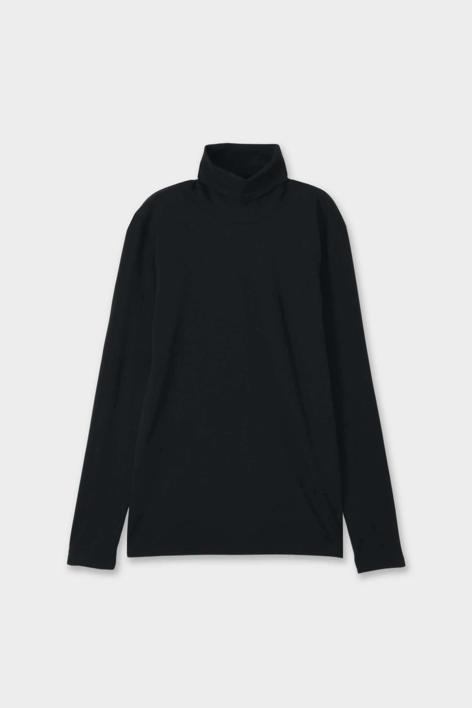 【メンズ】ORGANIC COTTON SPANDEX TURTLE BECK / オーガニックコットンタートルネックTシャツ (ブラック)