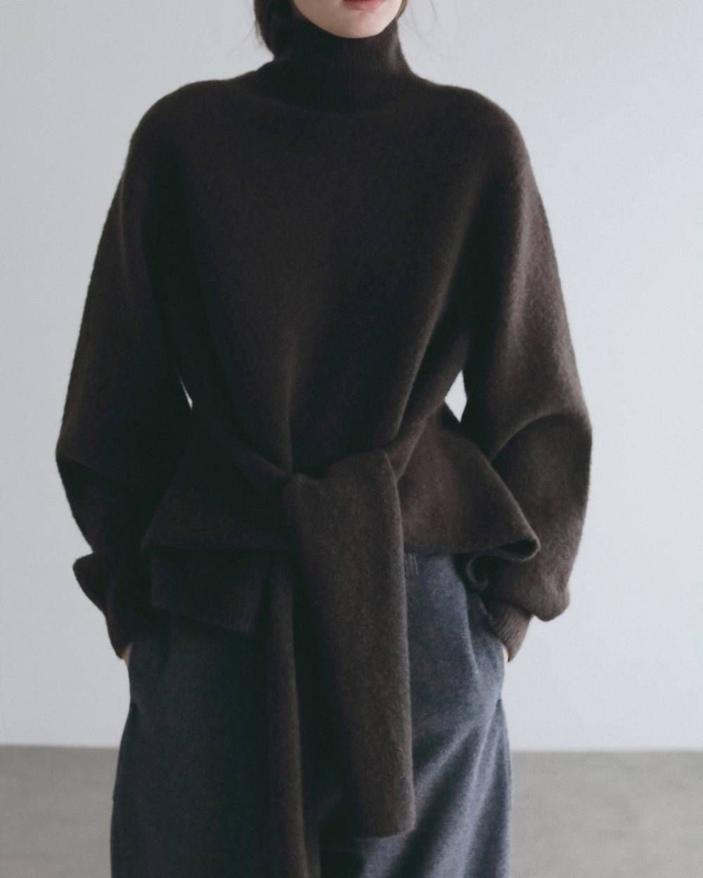 レイヤードソフトニット (ブラウン) Layered Soft Knit (Brown) / 26AW 【6月29日まで期間限定予約】