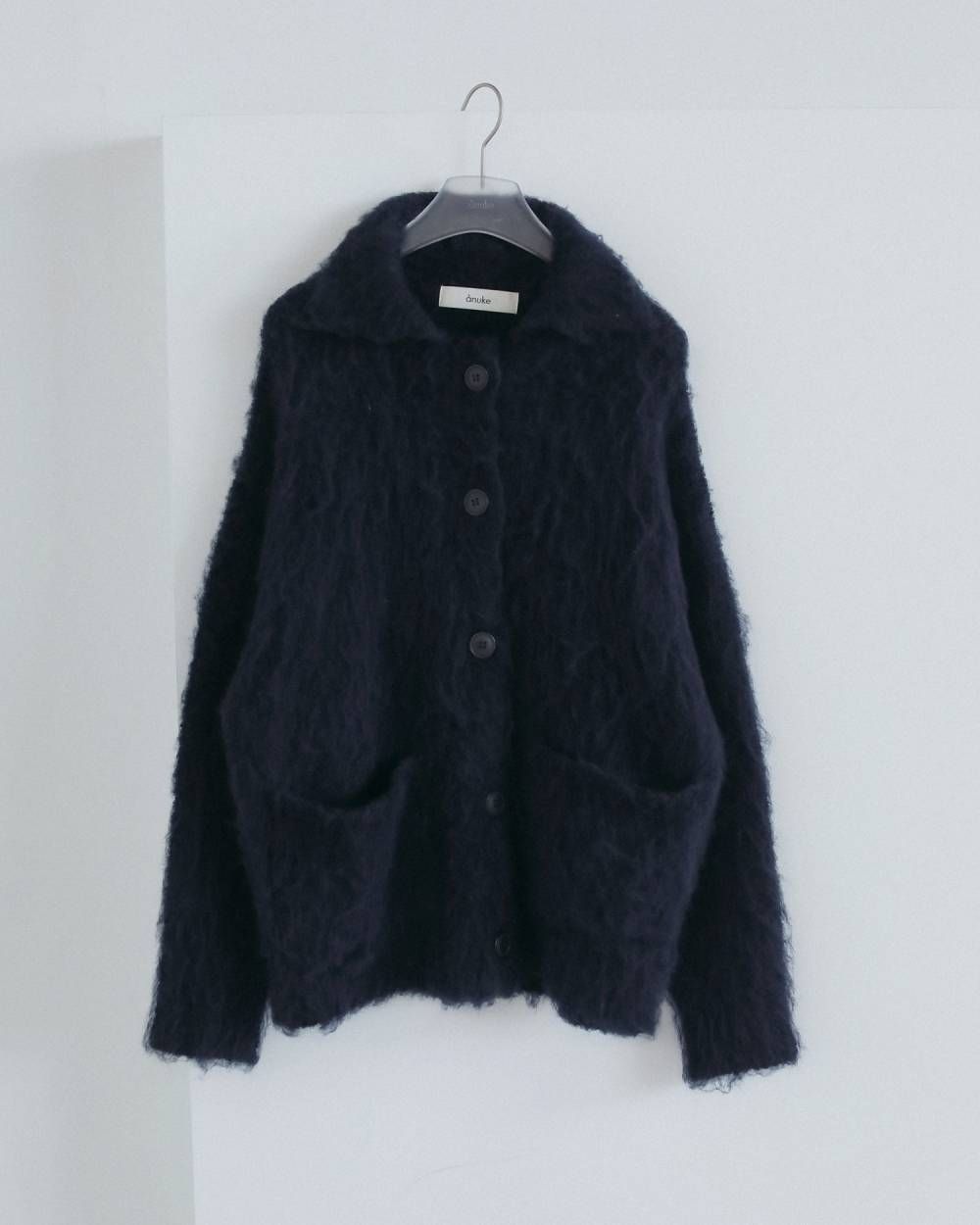 ブラッシュド ニットジャケット (ネイビー) Brushed Knit Jacket (Navy) / 26AW 【6月29日まで期間限定予約】
