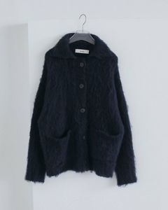 ブラッシュド ニットジャケット (ネイビー) Brushed Knit Jacket (Navy) / 26AW 【6月29日まで期間限定予約】  ànuke
