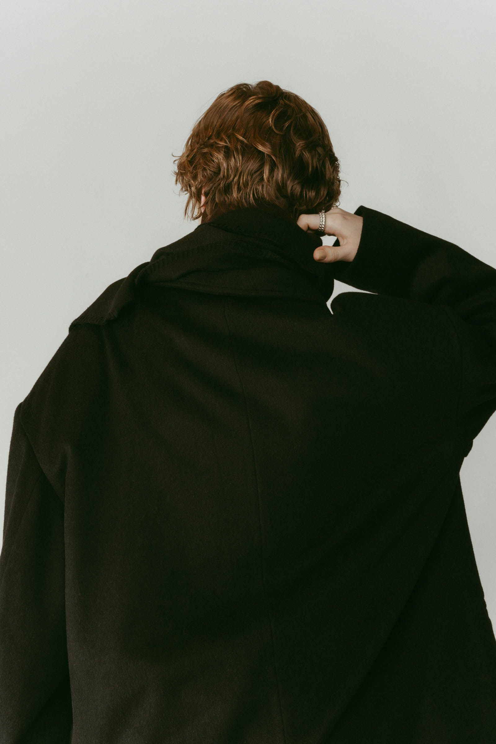 muffler overlay jacket(unisex) / マフラー オーバージャケット (ブラック) / 25AW