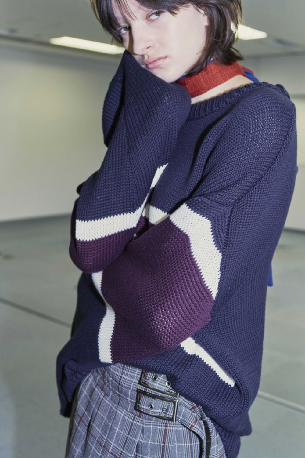 NOUNLESS CLASSIC LOGO KNIT (NAVY) / クラシックロゴニット ネイビー