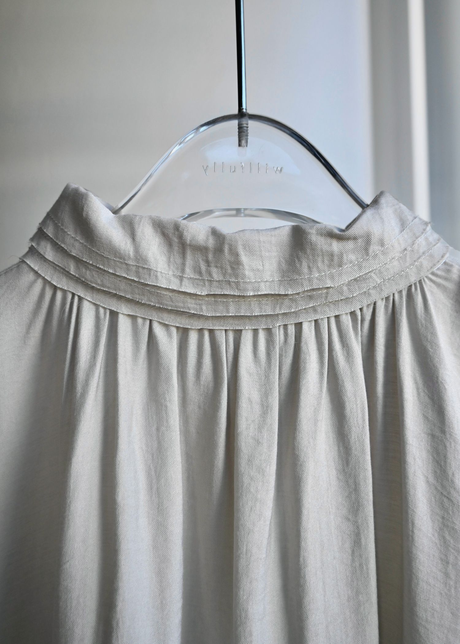 collar & cuffs triple layered over SH (Sage) / トリプルレイヤード オーバーシャツ (セージ) / 26SS