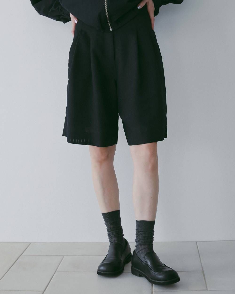 タックハーフパンツ (ネイビー) Tuck Half Pants (Navy) / 26SS