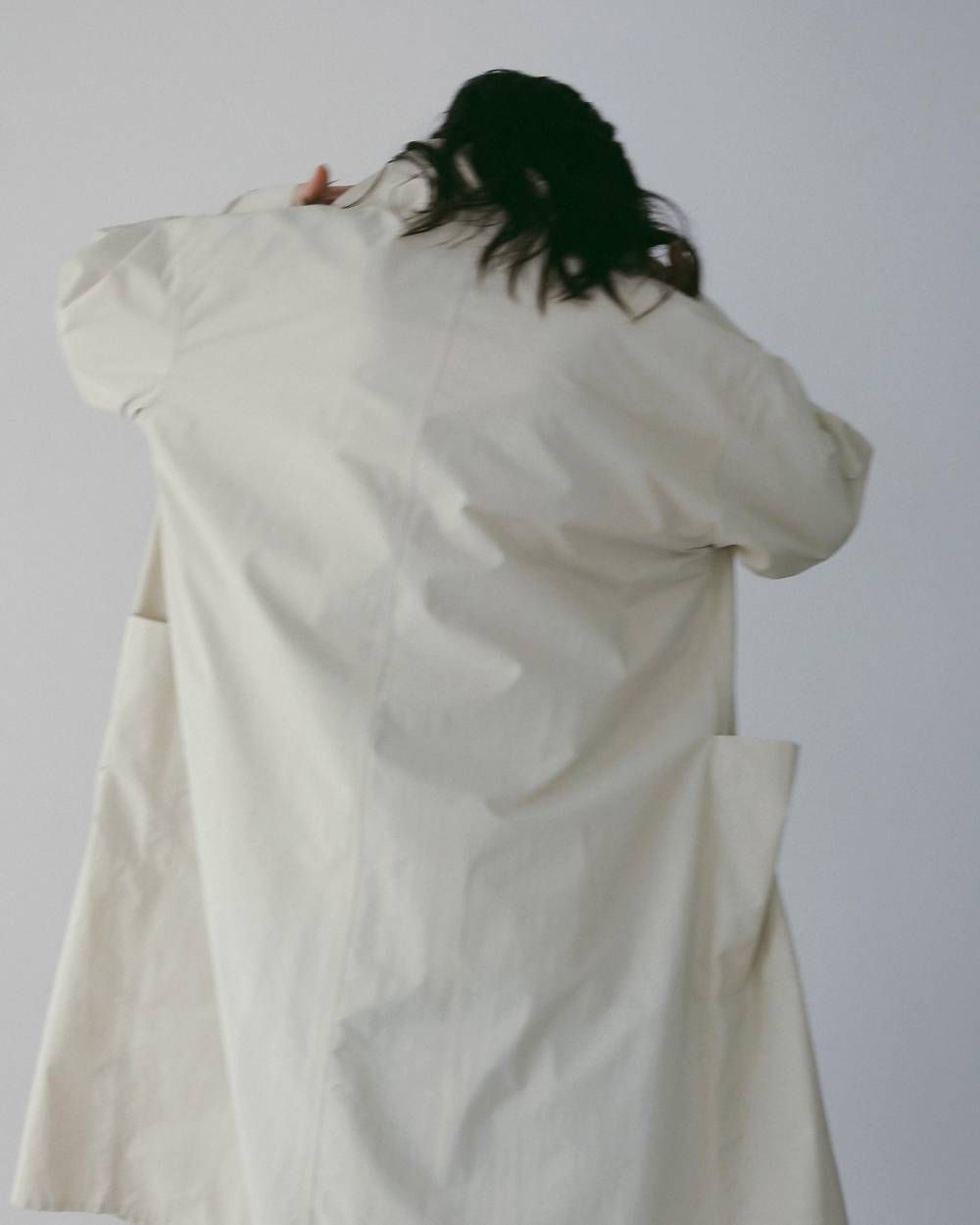 Standcollar Long Coat (Ivory) / スタンドカラー ロングコート (アイボリー) / 26SS