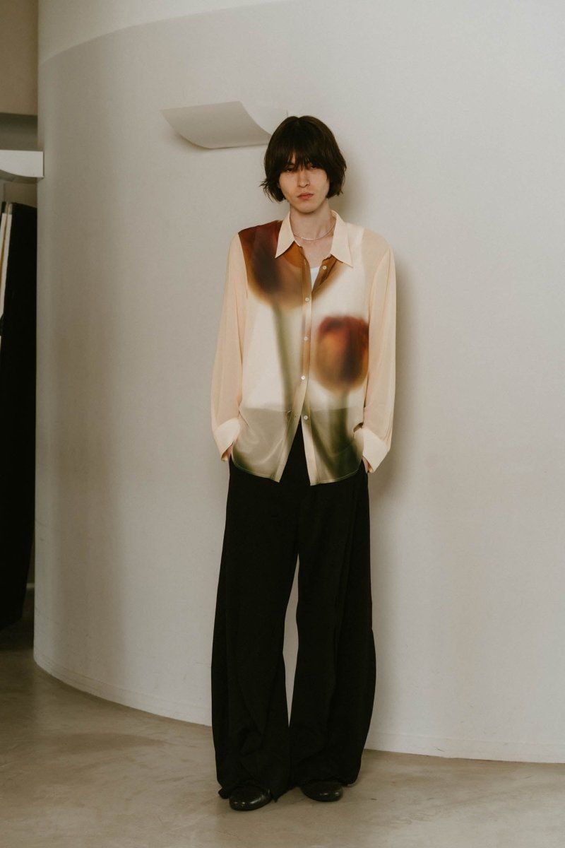 Knuth Marf - flower print sheer shirt / フラワープリント