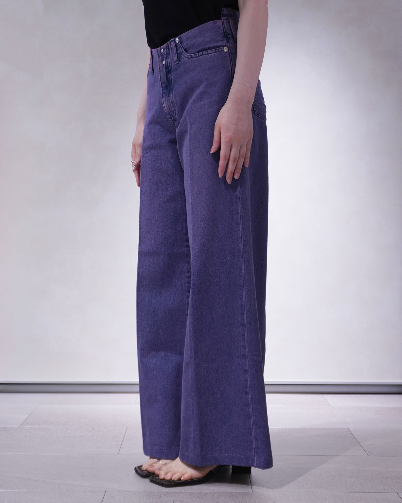 ワイドデニムトラウザーズ (パープル) WIDE JEAN TROUSERS /  レディース