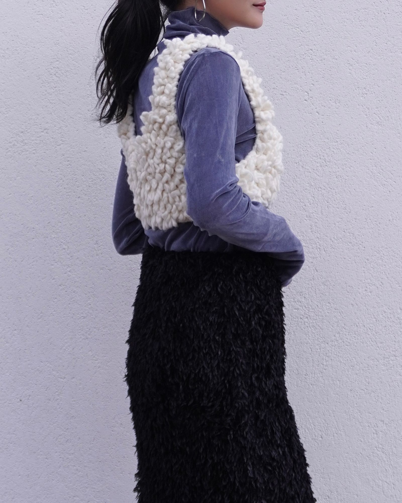 【25AW】Loop Knit Vest / ループニットベスト (アイボリー)