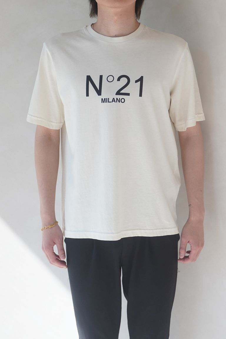 N°21 - WASHED LOGO T-SHIRT / ウォッシュドロゴT / ユニ 