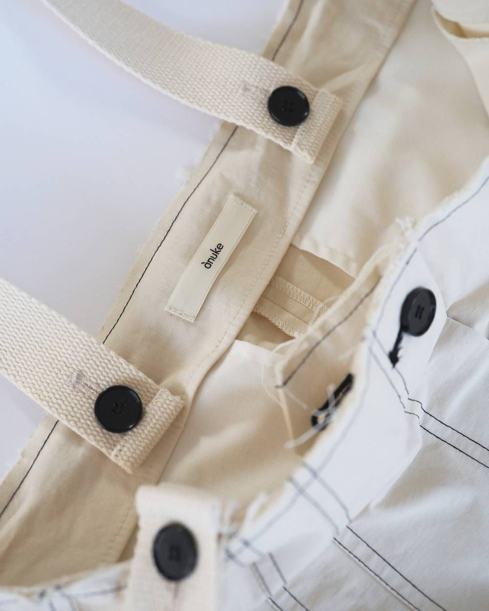 サスペンダー ワイドパンツ (アイボリー) Suspenders Wide Pants (アイボリー) / 26SS