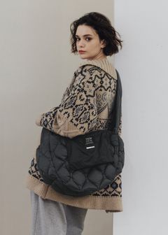 【TAION × WILLFULLY】quilting shoulder down bag / タイオンコラボ キルティングショルダーバッグ (チャコール) / 25AW /