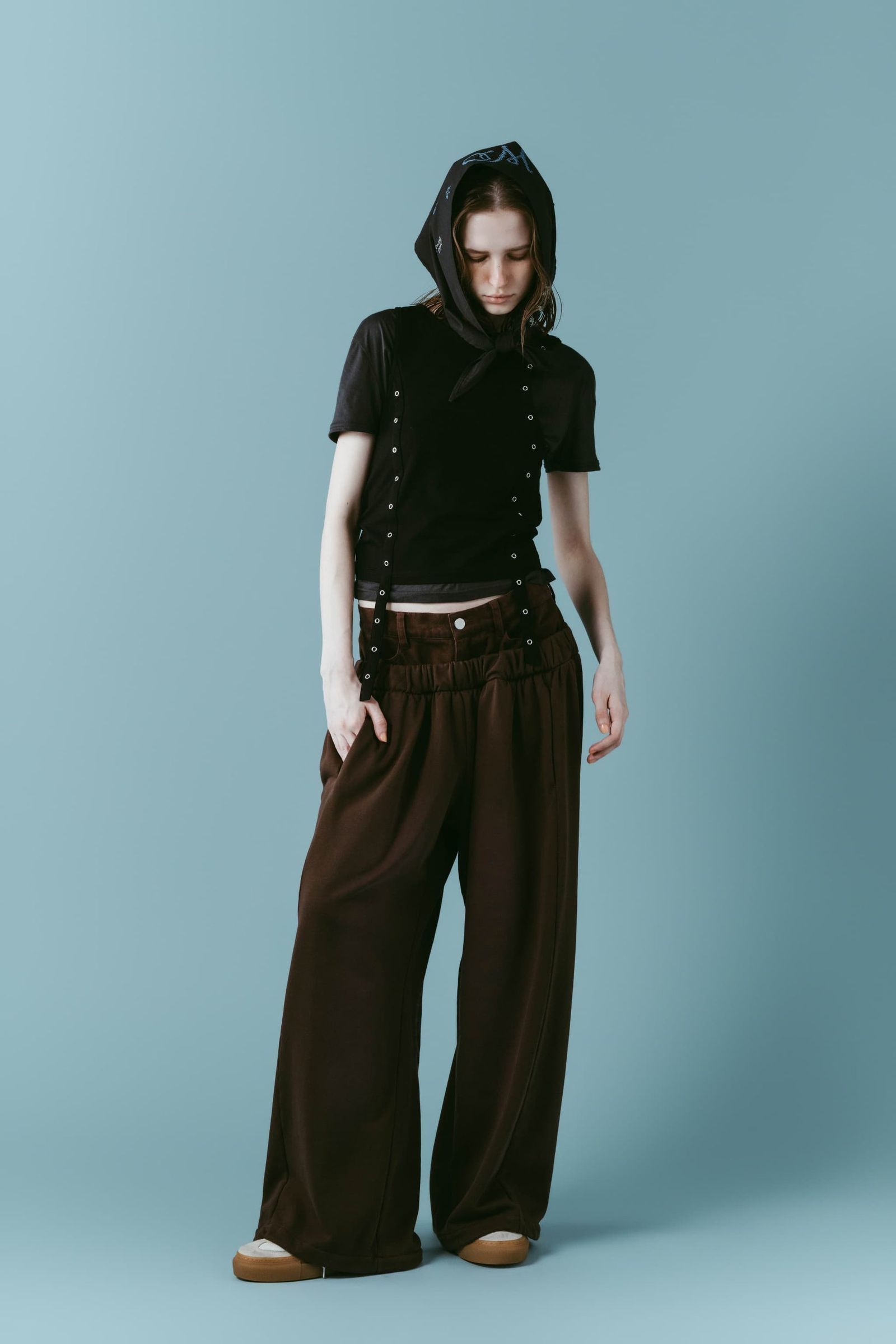 ダブルレイヤースウェットパンツ (ブラウン) double-layer sweatpants (Brown) /  26SS