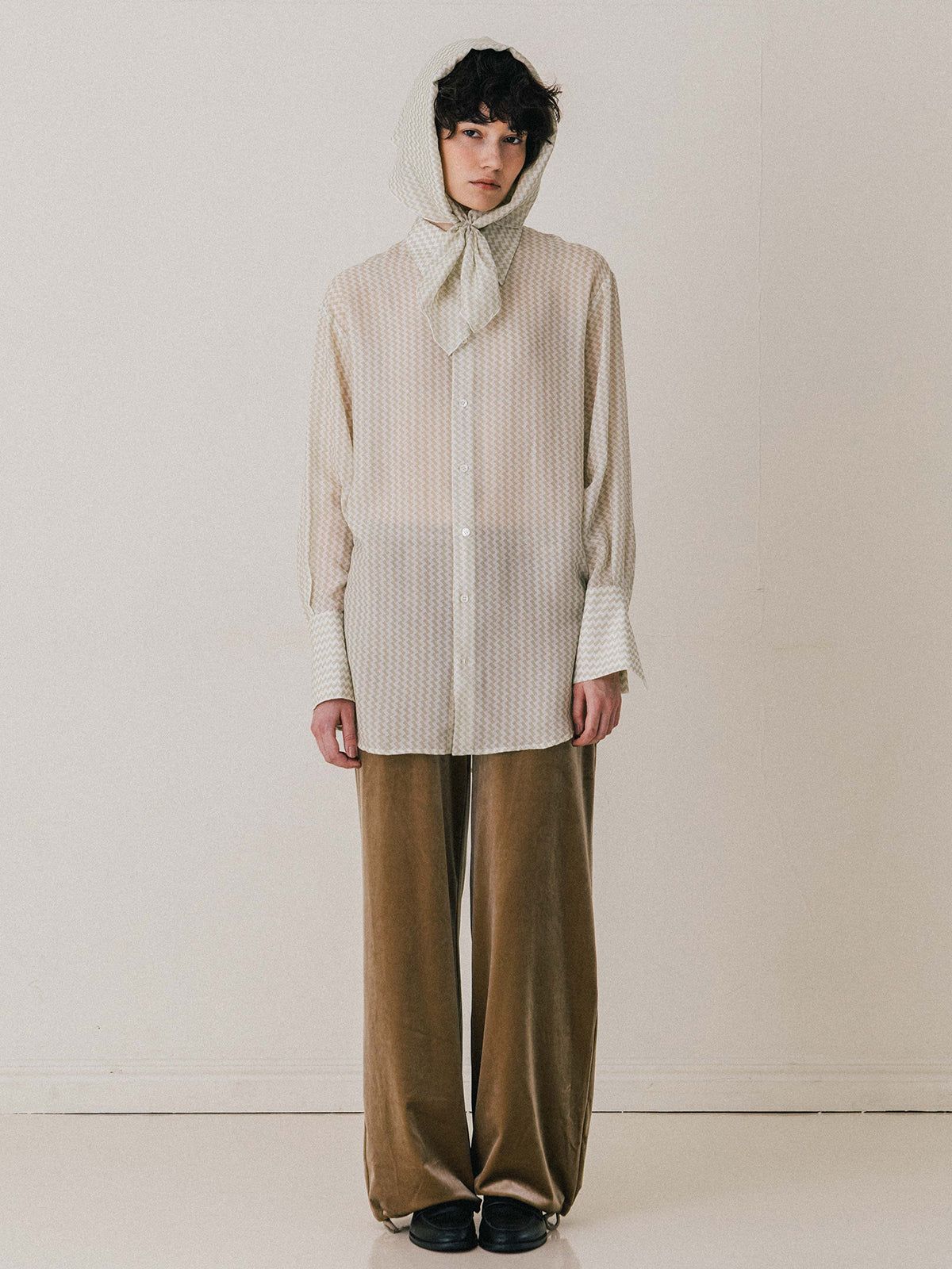 【25AW】HILTON VELOUR PANTS / ヒルトンベロアパンツ (ベージュ)
