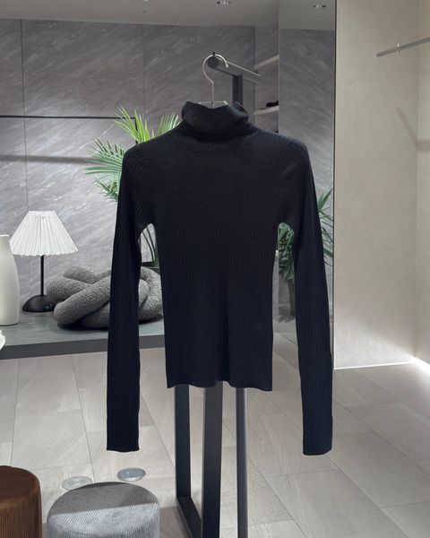 【25AW】Soft Rib Turtle / ソフトリブ タートルネックニット (ブラック)
