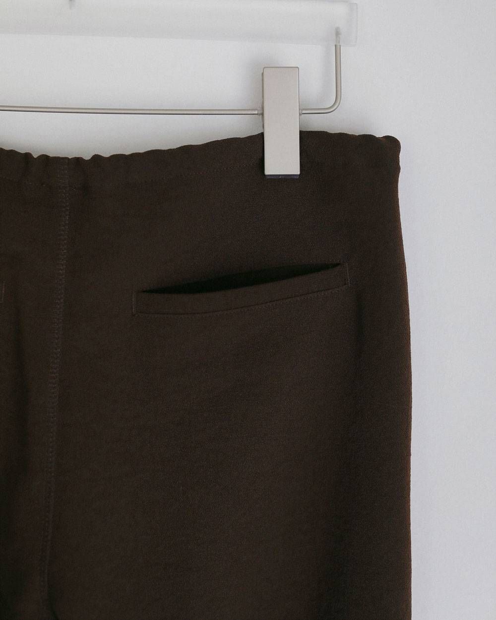 バックサテン カプリパンツ (ブラウン) Back Satin Capripants (Brown) / 27SS