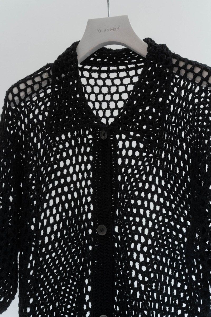 crochet knit shirt/2color | KNUTH MARF