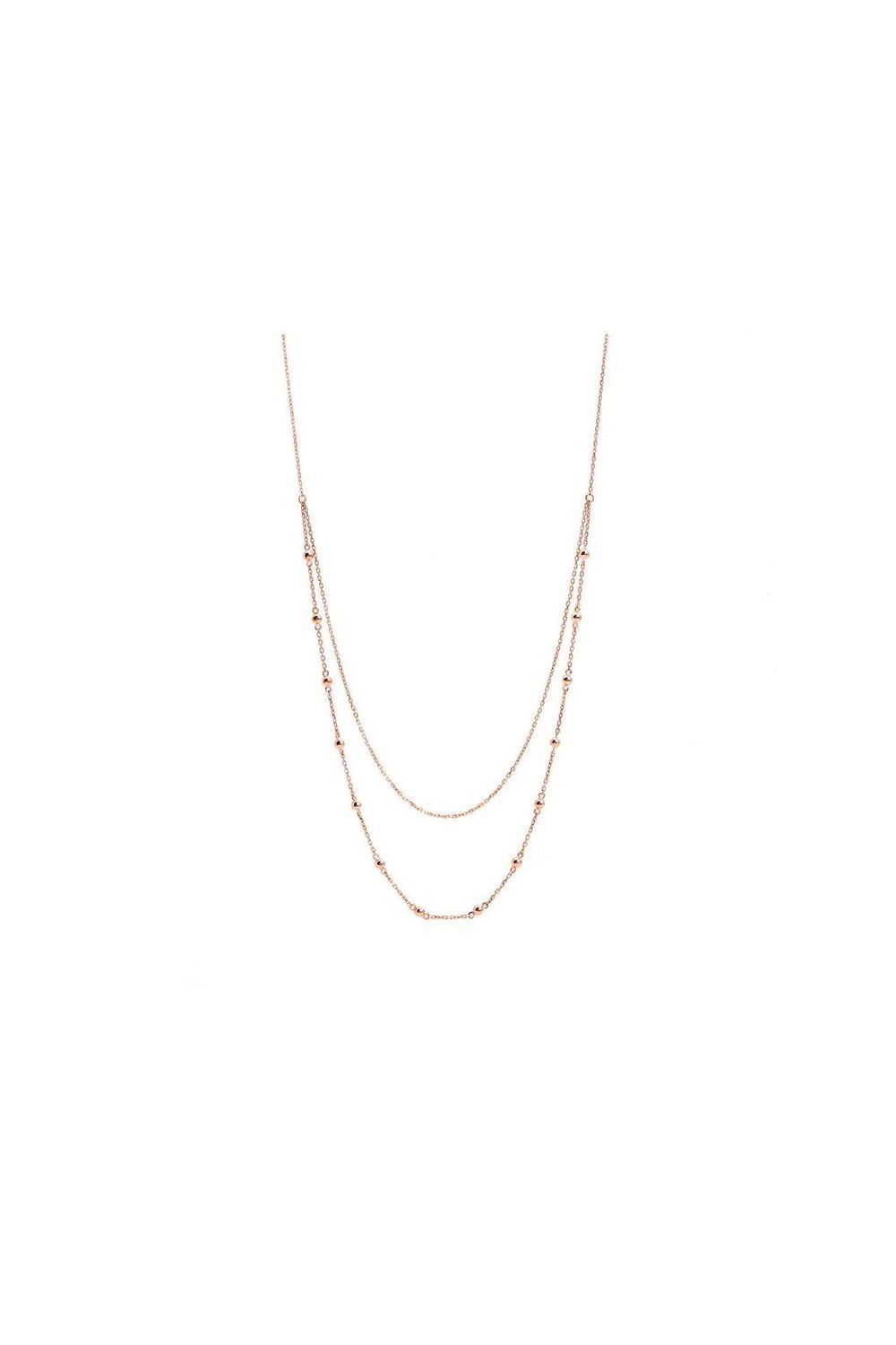 TWIN CHAIN NECKLACE / ツイン チェーン ネックレス K18 (ピンクゴールド)