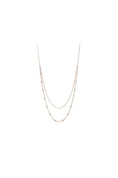 TWIN CHAIN NECKLACE / ツイン チェーン ネックレス K18 (ピンクゴールド)