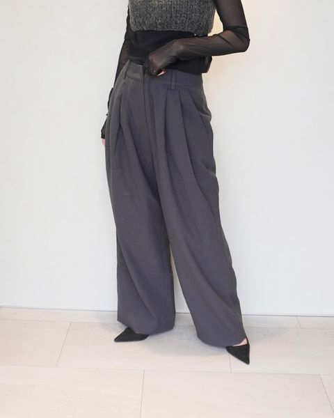 Heather Stretch Pants / ヘザー ストレッチパンツ (チャコールグレー)