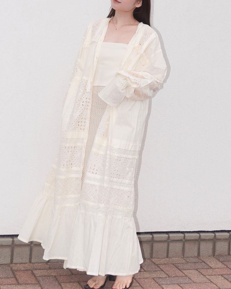 157cm 着用サイズ：「①ワンピース」フリーサイズ /「②スカート」36サイズ