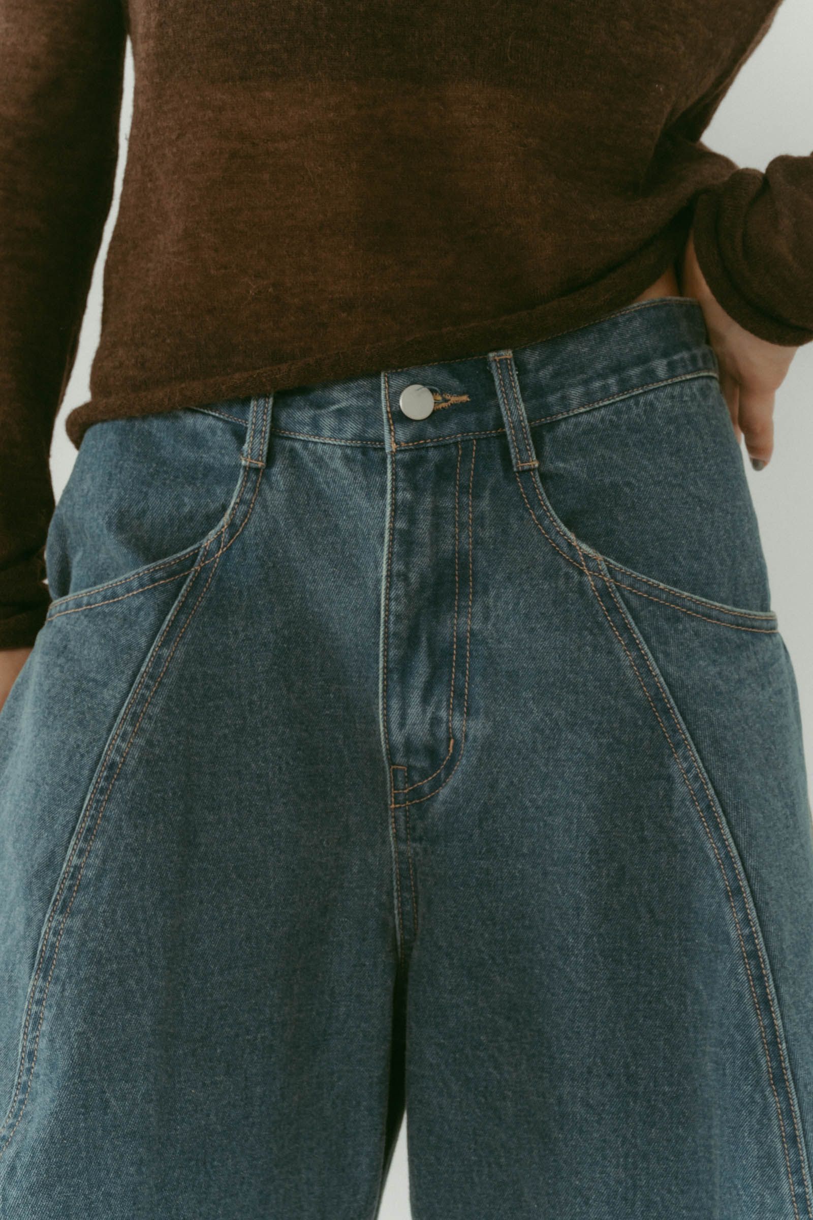 tuck design denim pants / タックデザインデニムパンツ (デニムブルー) / 25AW