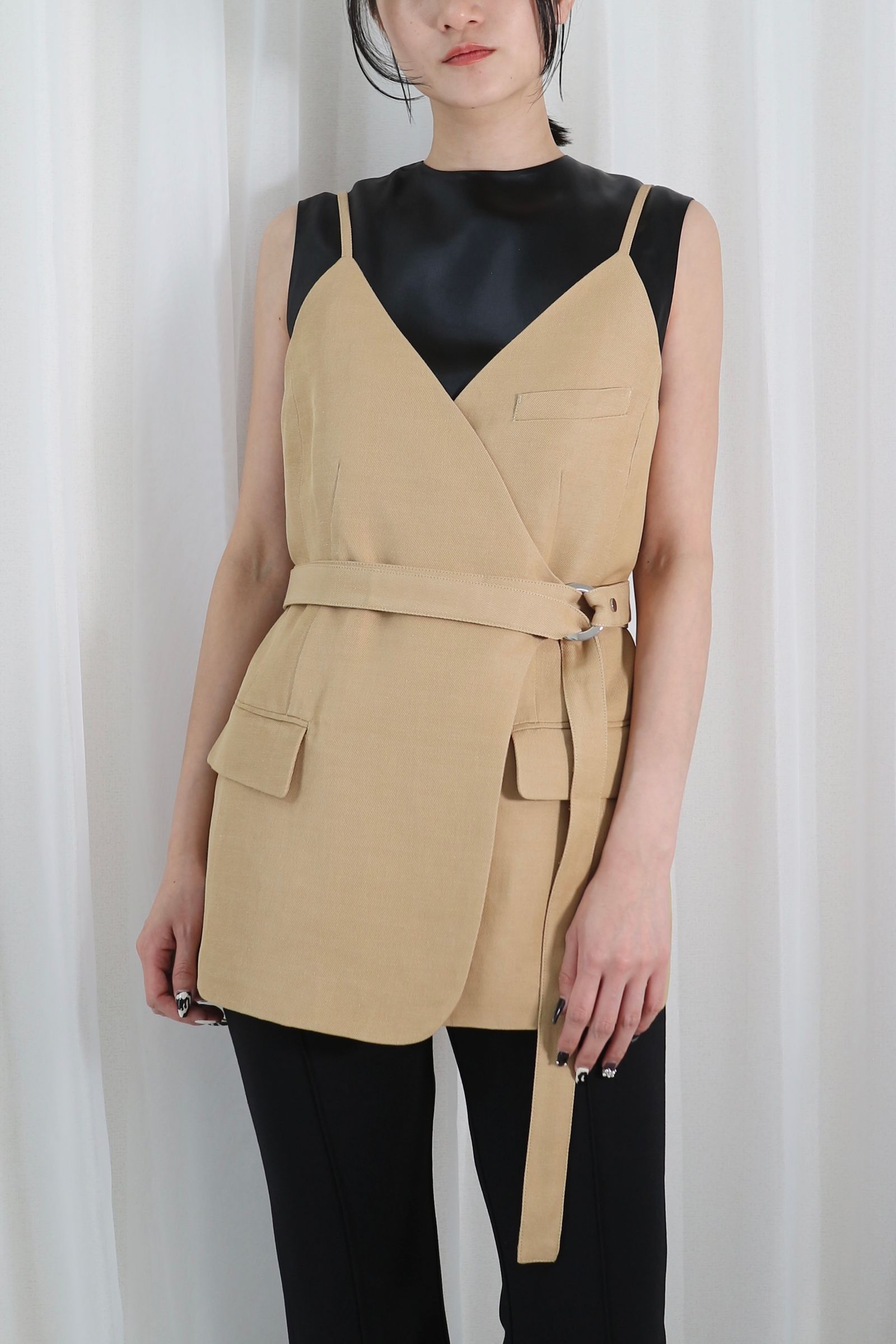 LINEN GILET / リネンジレ (ベージュ)