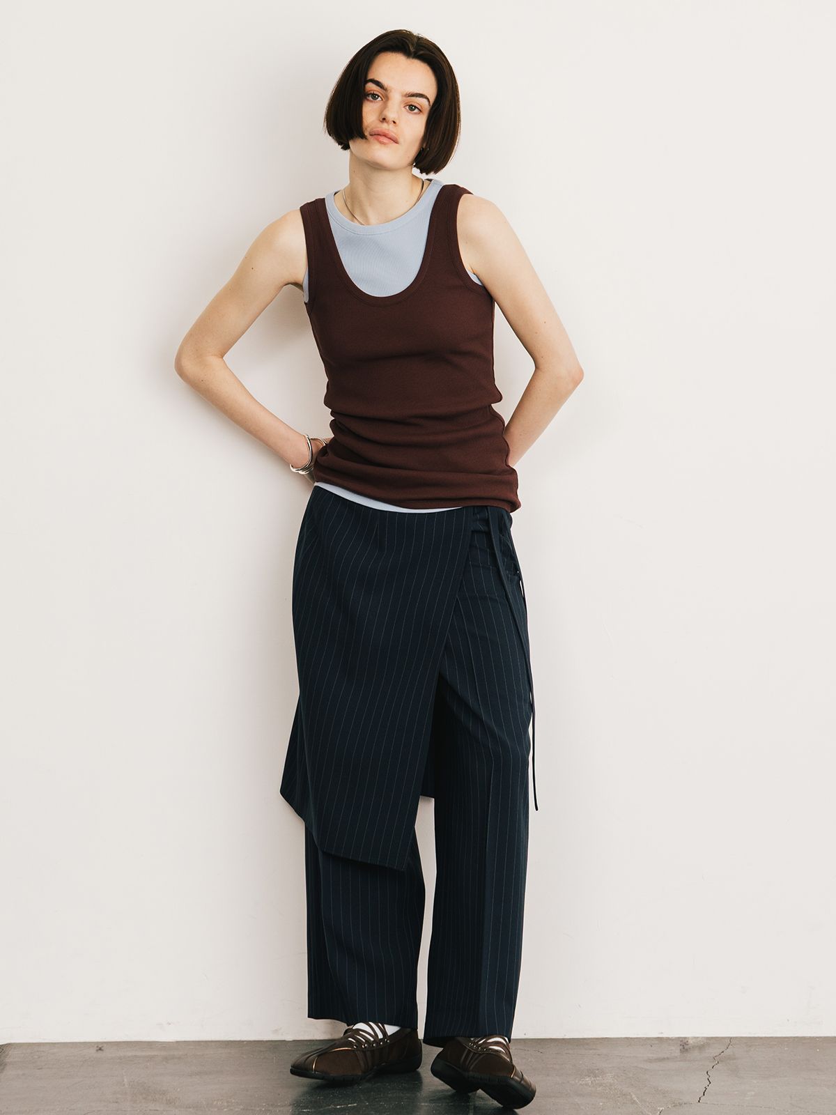 【25SS】THE LAYERED TANK / レイヤードタンクトップ (バーガンディー)