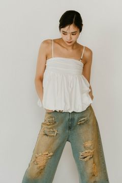 2way peplum tops / 2ウェイ ペプラムトップス (ホワイト) / 25SS