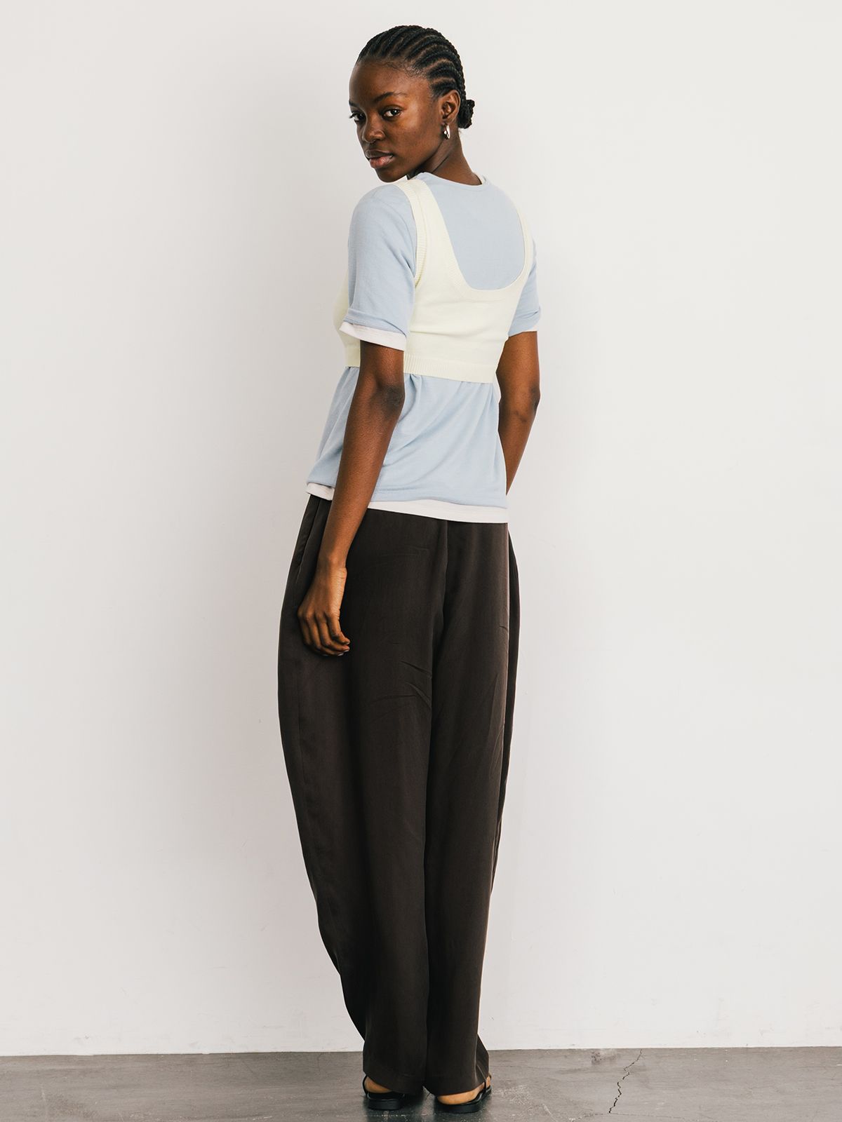 【25SS】CUPRO EASY PANTS / イージーパンツ (ブラウン)