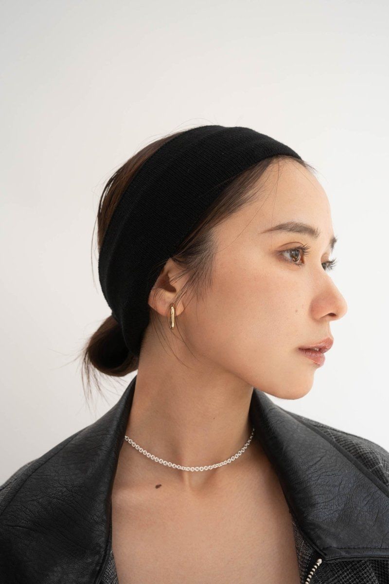 knit hair band / ニットヘアバンド (ブラック)