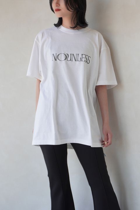 【数量限定】NOUNLESS BOTANICAL DYE OVER TEE / ブランドロゴ ボタニカルダイ オーバーTシャツ (カサブランカ)
