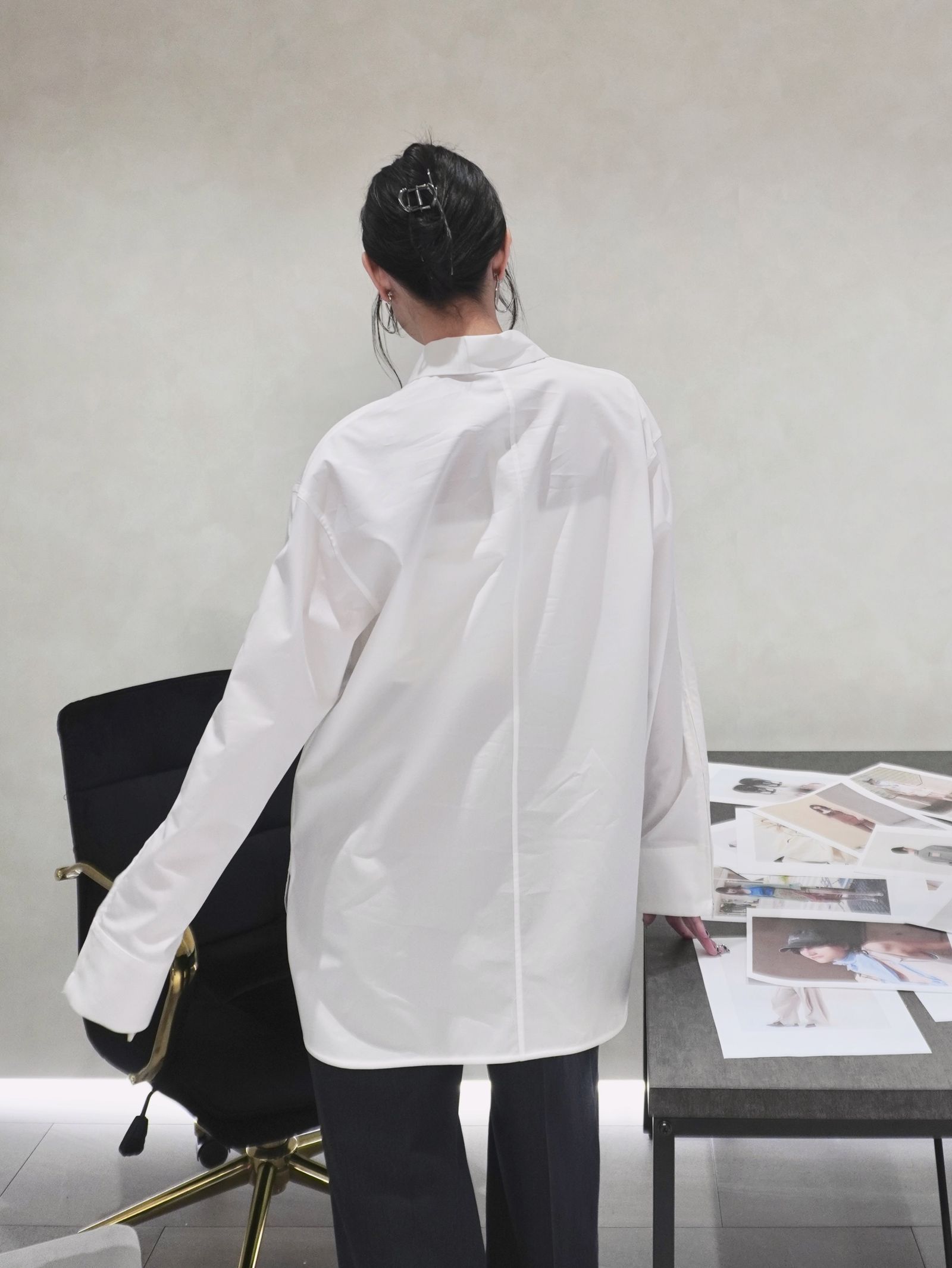 【25SS】SUPIMA ZIP SHIRT / ジップスリーブシャツ (ホワイト)
