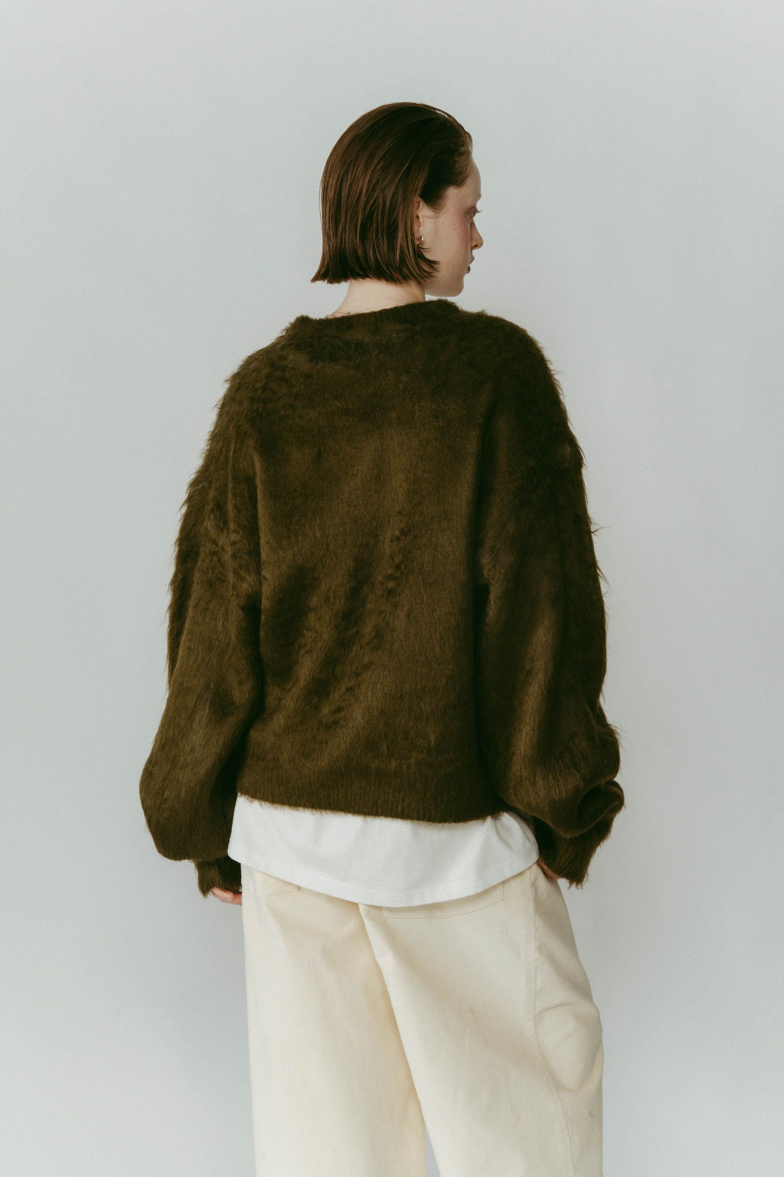 dalmatian shaggy knit(unisex) / ダルメシアン シャギーニット (グリーン) / 25AW