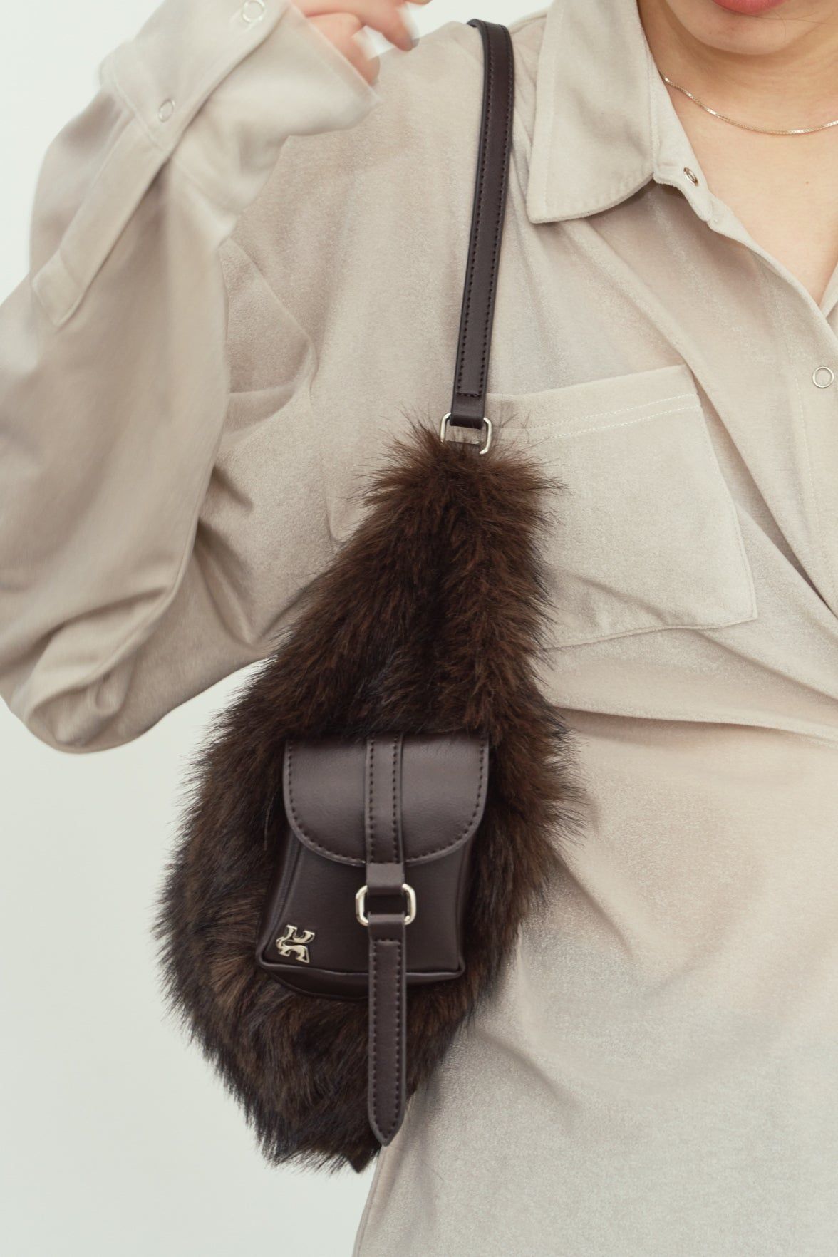 ファーバッグ (ダークブラウン) fur bag (Darkbrown) / 26AW