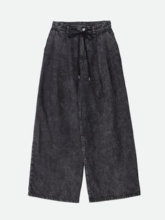 AGING LIKE WIDE DENIM PANTS / ワイドデニムパンツ (ノワール)