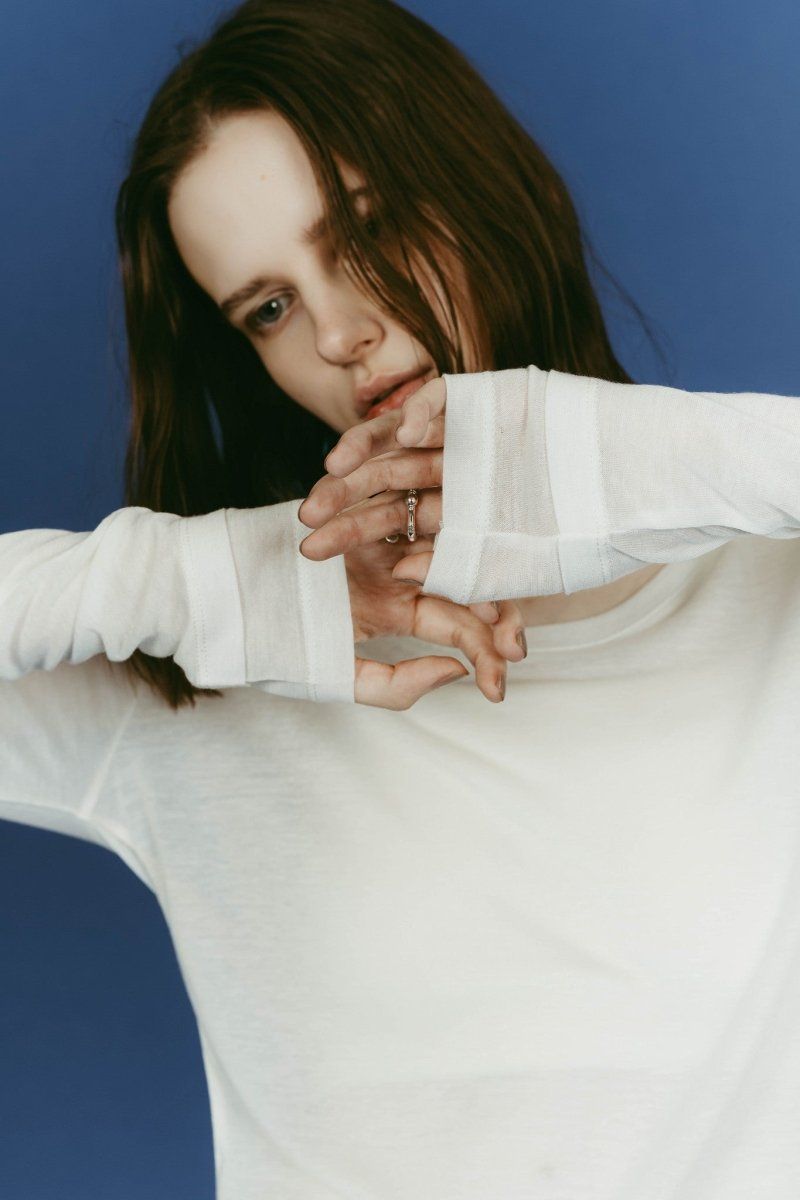 round neck layered top (White) / ラウンドネックレイヤードトップス (ホワイト) / 26SS