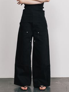【25SS】DOUBLE KNEE WASHED DENIM PANTS / ダブルニー デニムパンツ (ブラック)